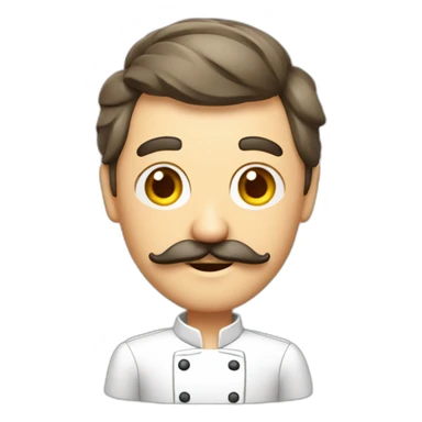 Drunk  chef Viktor Barinov with mustache sticker