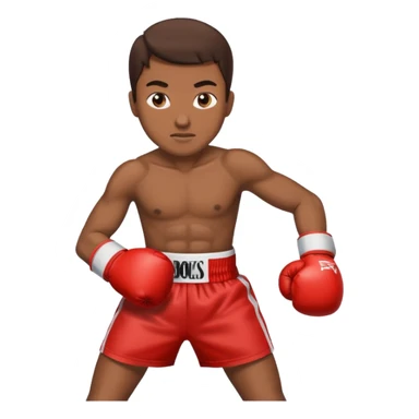 athlete in boxing gloves sticker