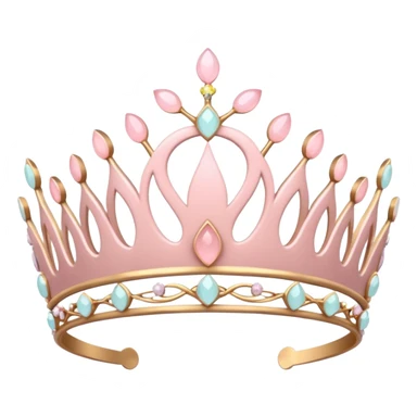 Cute beautiful pastel Sakura tiara  sticker