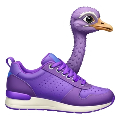  ostrich-in-purple sneakers sticker