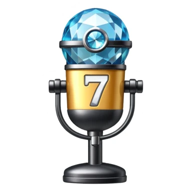 I want these emojis 💎🎤 in one frame with the number 17 I don't want a girl or boy in the pictures. sticker