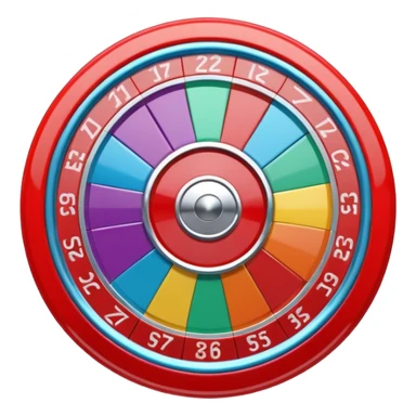 rainbow roulette wheel seven sectors sticker