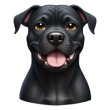 black staffie dog sticker