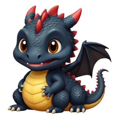 fat choncc baby black dragon sticker