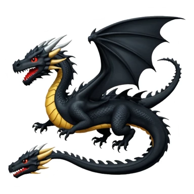 Extreme huge black dragon flying with a female rider on top of it sticker