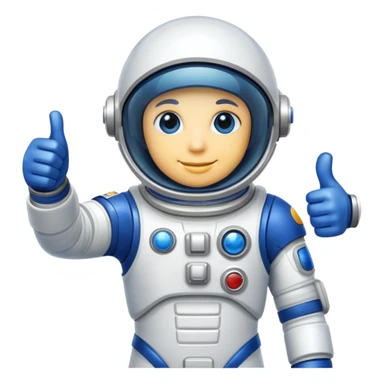 Thumbs up spacesuit sticker