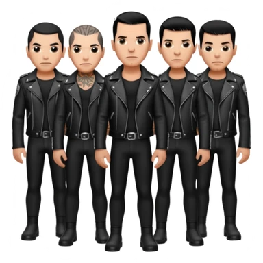 Whole rammstein band standing as a group sticker