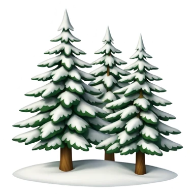 10 Snowy Fraser fir trees sticker