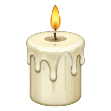 Leaning Candle dripping wax sticker