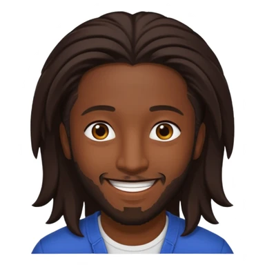 Omarion with long dark brown hair sticker