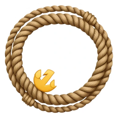 a straight rope cut in the center   sticker