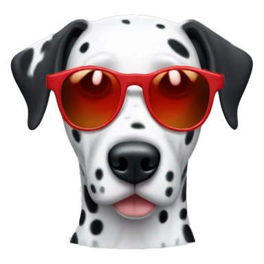 Dalmatian wearing red sunglasses sticker