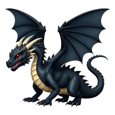 Dragon negro sticker