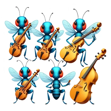 Musician Insects sticker