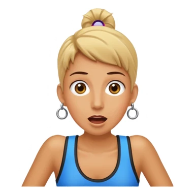 bungee jumping face with earrings sticker