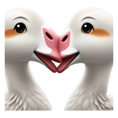 Geese kissing each other sticker