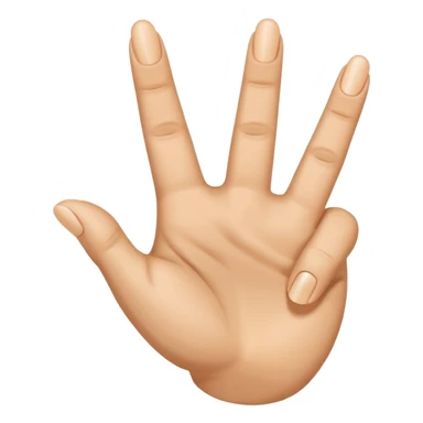 187 Handzeichen Bitte mache mir einen Emoji der mit der linken Hand den Mittelfinger auf den kleinenfinger und den Ringfinger auf den Daumen und der Zeigefinger in die Luft und mit der rechten Hand bitte den Mittelfinger nach unten und den Zeigefinger leicht nach oben sticker