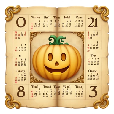  fantasy calendar page sticker