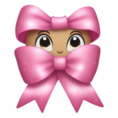 cute bow that is pink and sparkly  sticker