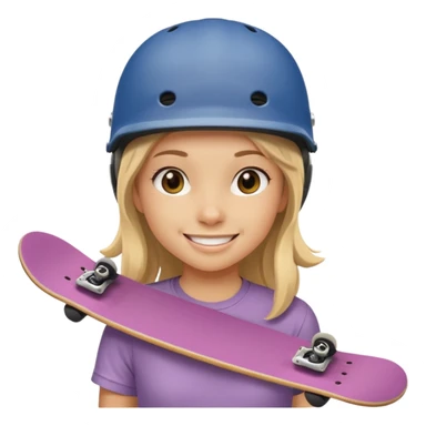 skateboarder girl mugshot with helmet sticker
