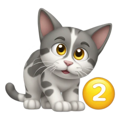 cat searching sticker