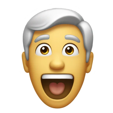 an emoji which shows that a person is very excited  sticker