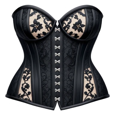 Black lace corset sticker