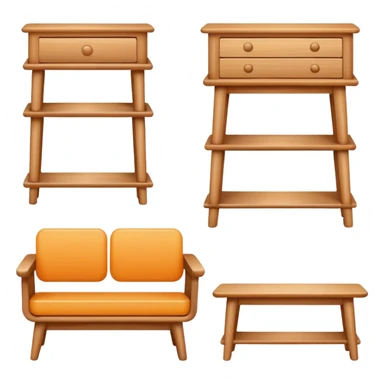 set of furniture sticker