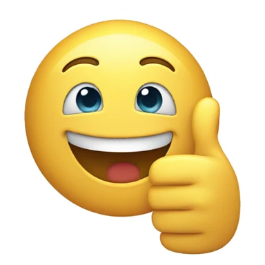 A smiling face with both hands giving a thumbs up. sticker