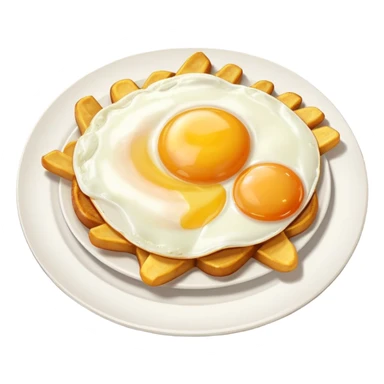 fries egg sticker