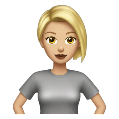 charlize theron realistic wearing t-shirt sticker
