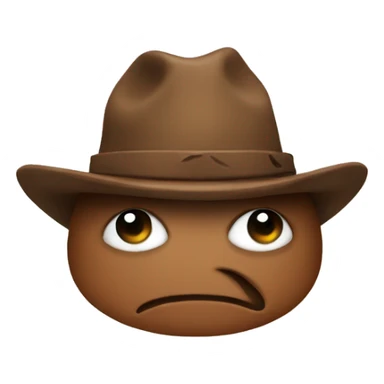 Poop with eyes and a cowboy hat sticker