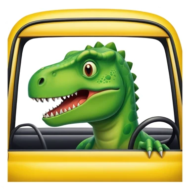 office dinosaur in a taxi sticker