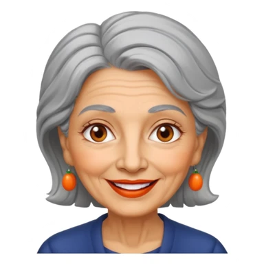 An Italian 60-year-old grandmother who is a genuine burst of sunshine and her favorite lipstick color is orange sticker