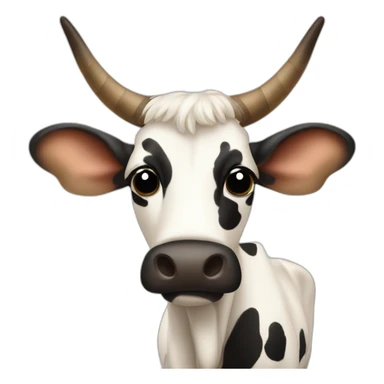 SPOTTED LONGHORN COW BIG sticker