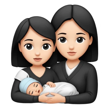 Newborn B&W with female sticker