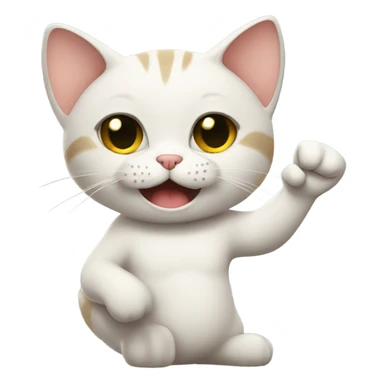 cat giving the middle finger sticker