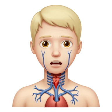 Choking throat sticker