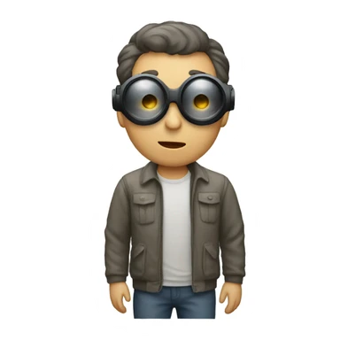 BLIND MAN whith photocamera sticker