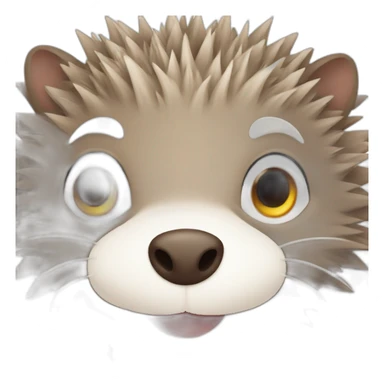 a really happy and cute hedgehog sticker