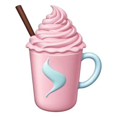Pastel Pink Frozen Cream Hot Chocolate  sticker
