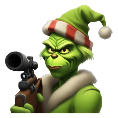 the grinch but it's sniper tf2 sticker