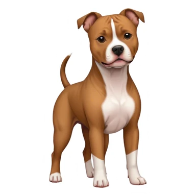 American Staffordshire Terrier Standing  sticker