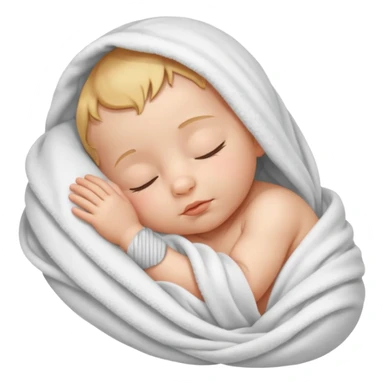 Baby sleeping in a blanket sticker