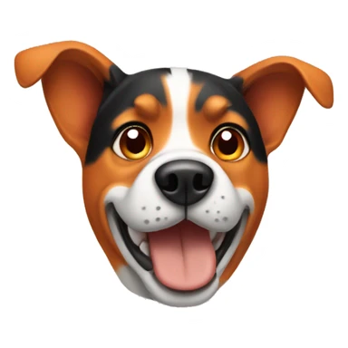 Orange and black dog with pointy ears sticker