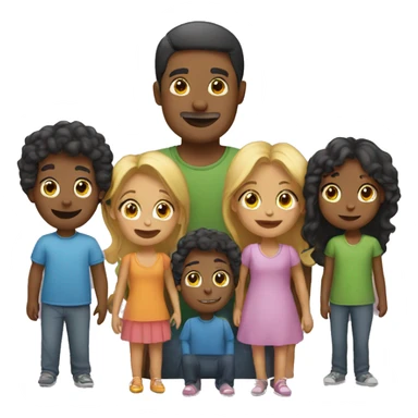 Family kids love sticker