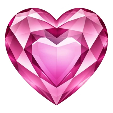 pink crystal heart sticker