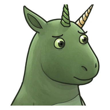 Person with unicorn horn  sticker