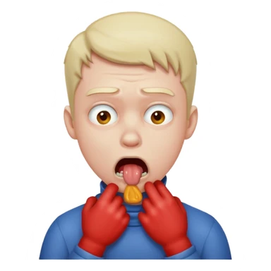 a man choking himself  sticker