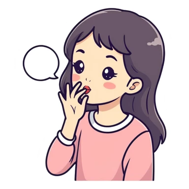 girl blowing kiss  sticker